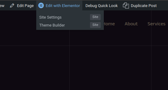 Elementor settings
