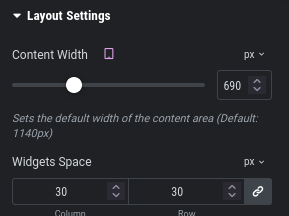 Elementor settings